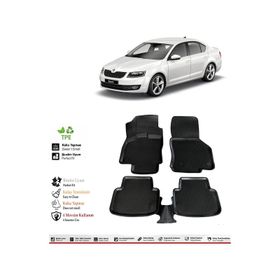 OtoLine Skoda Octavia 2020 Model 4D Havuzlu Paspas
