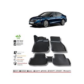 OtoLine Skoda Octavia 2022 Model 4D Havuzlu Paspas