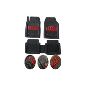 OtoLine Volkswagen Polo 1995 2001 6N2 Tek Kapı Krom Kırmızı 4D Ekstra Kanallı Havuzlu Paspas Seti