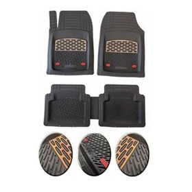 OtoLine Volkswagen Polo 1995 2001 6N2 Tek Kapı Krom Meşe 4D Ekstra Kanallı Havuzlu Paspas Seti