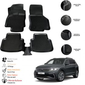 OtoLine VW Tiguan 2016 Sonrası 3D Havuzlu Paspas