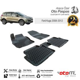Otom 3D Ford Kuga 2008-2013 Arası Araca Özel Paspas