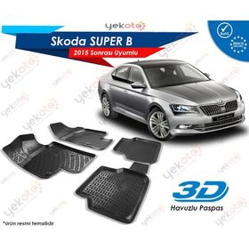 Otom 3D Skoda Superb 2015 Sonrası Araca Özel Paspas