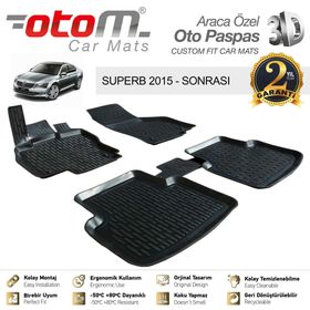 Otom 3D Skoda Superb 2015 Sonrası Araca Özel Paspas