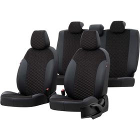 Otom Audi A4 2000-2004 Özel Üretim Tokyo Design Tay Tüyü Siyah - Beyaz Oto Koltuk Kılıfı