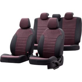 Otom Audi A4 2004-2008 Özel Üretim Milano Design Bordo - Siyah Koltuk Kılıfı