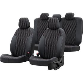 Otom Audi Q5 2008-2016 Tokyo Design Tay Tüyü Siyah - Beyaz Özel Üretim Oto Koltuk Kılıfı