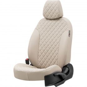 Otom Citroen C5 2001-2008 Özel Üretim Madrid Design Deri Bej Oto Koltuk Kılıfı