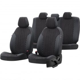Otom Fiat Albea 2002-2012 Özel Üretim Amsterdam Design Tay Tüyü Siyah - Beyaz Oto Koltuk Kılıfı