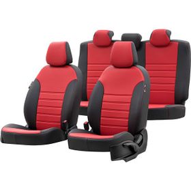 Otom Fiat Albea 2002-2012 Özel Üretim New York Design Kırmızı - Siyah Oto Koltuk Kılıfı