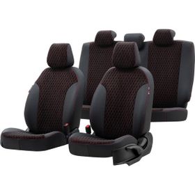 Otom Fiat Palio 1998-2012 Özel Üretim Amsterdam Design Tay Tüyü Siyah - Kırmızı Oto Koltuk Kılıfı