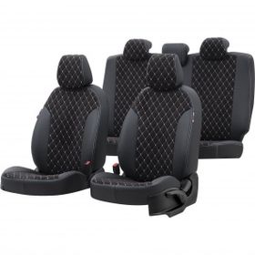 Otom Ford C-Max 2003-2010 Özel Üretim Madrid Design Tay Tüyü Siyah - Beyaz Oto Koltuk Kılıfı