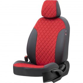 Otom Hyundai Accent 1995-1999 Özel Üretim Madrid Design Tay Tüyü Kırmızı - Siyah Oto Koltuk Kılıfı