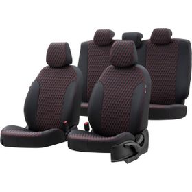 Otom Opel Antara 2006-2015 Özel Üretim Amsterdam Design Deri Siyah - Kırmızı Oto Koltuk Kılıfı