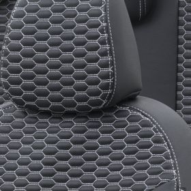 Otom Opel Astra H 2006-2012 Özel Üretim Tokyo Design Deri Siyah - Beyaz Oto Koltuk Kılıfı