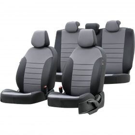 Otom Opel Corsa C 2001-2006 Özel Üretim Paris Design Gri - Siyah Oto Koltuk Kılıfı