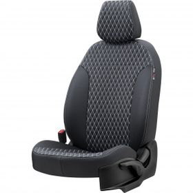 Otom Opel Corsa E 2014-2019 Özel Üretim Amsterdam Design Deri Siyah - Beyaz Oto Koltuk Kılıfı
