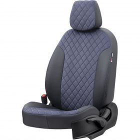 Otom Seat Ibiza 2009-2017 Özel Üretim Madrid Design Tay Tüyü Mavi - Siyah Oto Koltuk Kılıfı