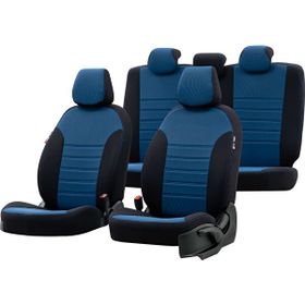 Otom Seat Ibiza 2017-Sonrası Özel Üretim Original Design Mavi - Siyah Oto Koltuk Kılıfı