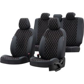 Otom Seat Leon 1999-2005 Özel Üretim Madrid Design Tay Tüyü Siyah - Beyaz Oto Koltuk Kılıfı