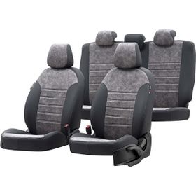 Otom Skoda Rapid 2012-2020 Özel Üretim Milano Design Füme - Siyah Oto Koltuk Kılıfı
