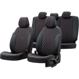 Otom Suzuki Swift 2004-2010 Özel Üretim Madrid Design Deri Siyah - Kırmızı Oto Koltuk Kılıfı