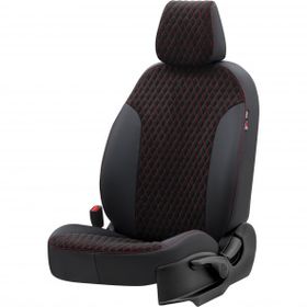 Otom Toyota Aygo 2005-2012 Özel Üretim Amsterdam Design Tay Tüyü Siyah - Kırmızı Oto Koltuk Kılıfı