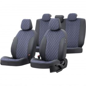 Otom Toyota Corolla 1999-2001 Özel Üretim Madrid Design Tay Tüyü Mavi - Siyah Oto Koltuk Kılıfı