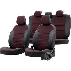 Otom Volvo S80 2006-2016 Özel Üretim Paris Design Kırmızı - Siyah Oto Koltuk Kılıfı