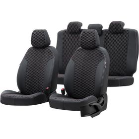 Otom Volvo S80 2006-2016 Özel Üretim Tokyo Design Tay Tüyü Siyah - Beyaz Oto Koltuk Kılıfı