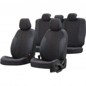 Otom Volvo S80 2006-2016 Özel Üretim Tokyo Design Tay Tüyü Siyah - Beyaz Oto Koltuk Kılıfı