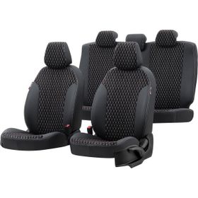 Otom Volvo V50 2004-2012 Özel Üretim Amsterdam Design Tay Tüyü Siyah - Beyaz Oto Koltuk Kılıfı