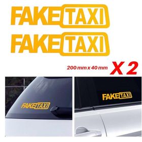 Otomarketin 2 Adet Fake Taxi Oto Sticker