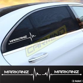 Otomarketin 2 Adet Size Özel Kalp Atışı Ritim Oto Sticker