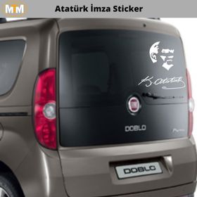 Otomarketin Atatürk İmza Oto Sticker