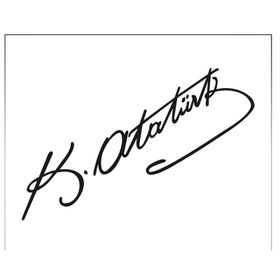 Otomarketin Atatürk İmza Oto Sticker