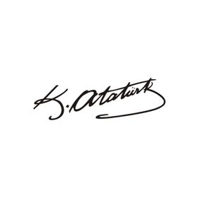 Otomarketin Atatürk İmza Oto Sticker