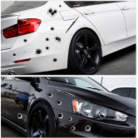 Otomarketin Mermi ve Yara Şeklinde 3D Oto Sticker