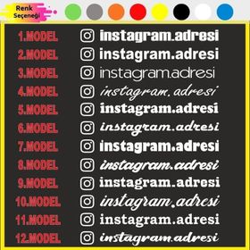Otomarketin Size Özel İnstagram Yazı Oto Sticker