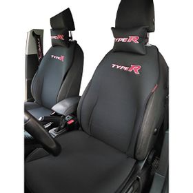 Otomind Honda Typer Nakışlı Ön İkili Oto Koltuk Kılıfı - Siyah