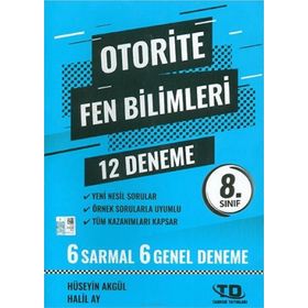 Otorite 8. Sınıf LGS Fen Bilimleri Deneme 12'li Tandem Yayınları