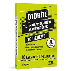 Otorite 8. Sınıf LGS İnkılap Tarihi Deneme 16'lı Tandem Yayınları
