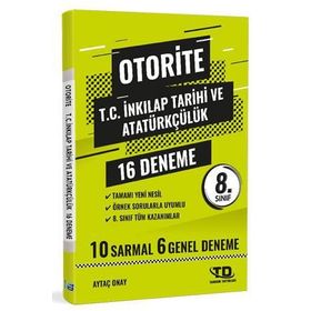 Otorite 8. Sınıf LGS İnkılap Tarihi Deneme 16'lı Tandem Yayınları