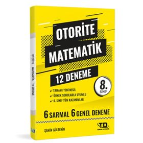 Otorite 8. Sınıf LGS Matematik Deneme 12'li Tandem Yayınları