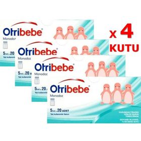 Otribebe 4 Kutu 20x5 ml Monodoz Burun Temizleyici