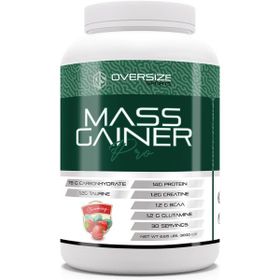 Oversize Sports Mass Gainer Pro Çilek 3000 gr 30 Servis Sporcu Takviyesi