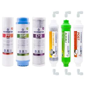 OverWater FKN60MA Açık Kasa Aşamalı Membransız Su Arıtma Cihazı 6'lı Filtre Seti