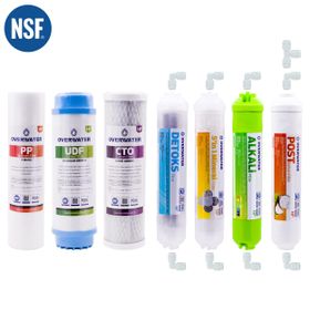 OverWater FKN70MAD Açık Kasa Seti Aşamalı Membransız Su Arıtma Cihazı 7'li Filtre Seti