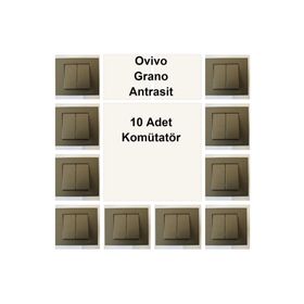 Ovivo Grano Antrasit 10 Adet Komütatör