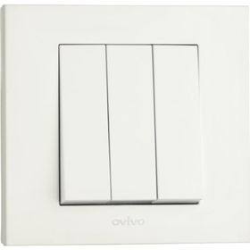 Ovivo Grano Beyaz 20 Adet Çerçeve Dahil Üçlü Anahtar